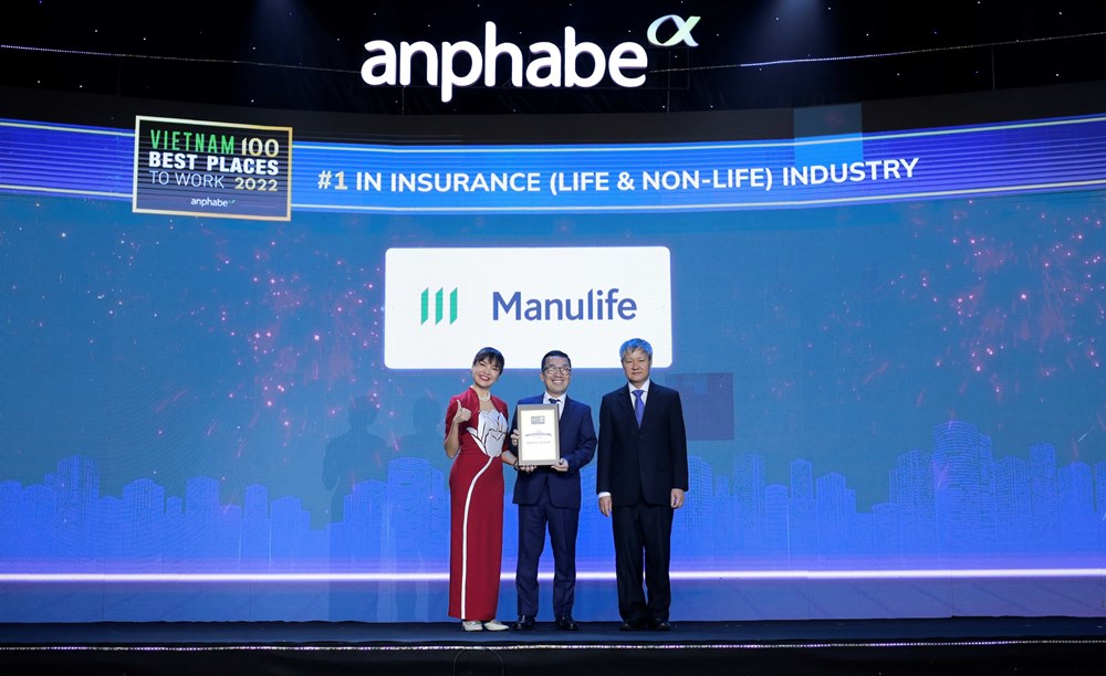Manulife Việt Nam tiếp tục dẫn đầu ngành bảo hiểm trong bảng xếp hạng ‘Top 100 Nơi làm việc tốt nhất’